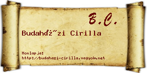 Budaházi Cirilla névjegykártya